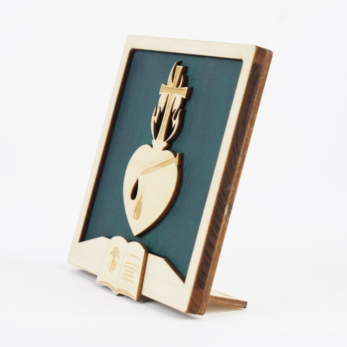 Cadre du Sacré Cœur positionné en biais