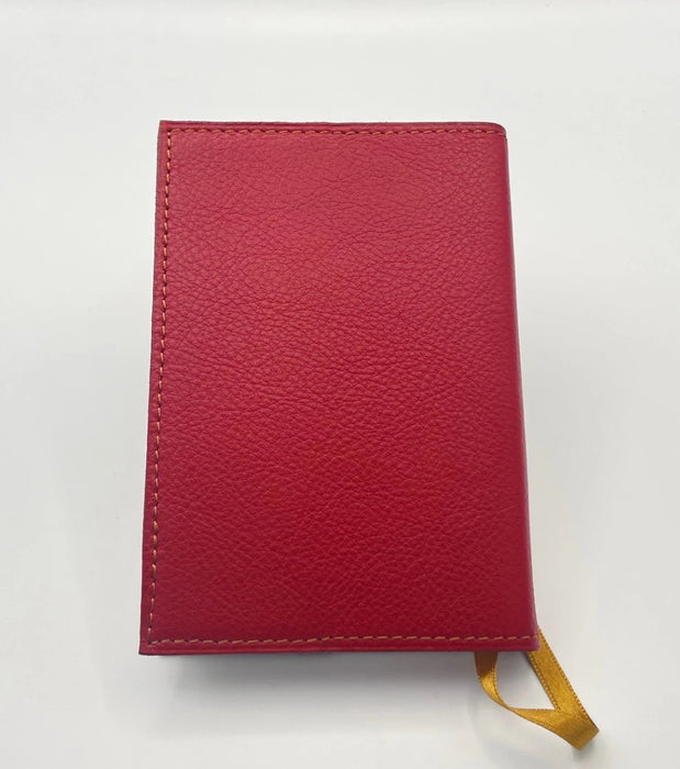 Couverture cuir artisanale Nouveau Testament - Fabrication monastique des Moines de Bethléem dans la prière
