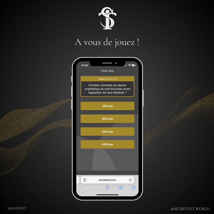 L'Écriture en Questions - Quiz biblique interactif