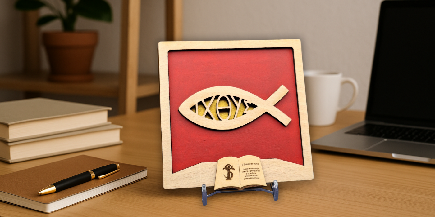 Tableau Secret n°2 Ichthus – Objet chrétien | Versets bibliques et parcours spirituels